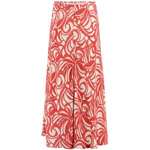 Expresso rok met all over print rood/ecru