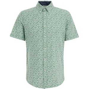 WE Fashion slim fit overhemd met all over print ivy green