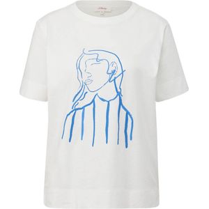 s.Oliver T-shirt met printopdruk ecru