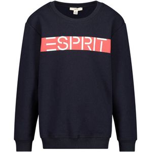 ESPRIT Sweater met Logo Donkerblauw