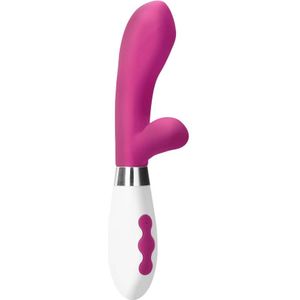 Luna Oplaadbare Siliconen Vibrator met Clitorale Stimulatie Achilles - 10 Snelheden - Roze