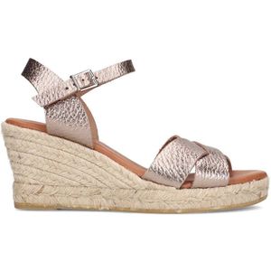 Manfield Leren Espadrilles Goud