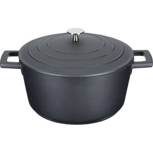 MasterClass gietaluminium braadpan (Ø24 cm) (4L) (lichtgewicht) - zwart