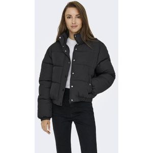 Jacqueline de Yong - JDY Black Puffer Jacket - Damesjas - Zwart - Gewatteerd