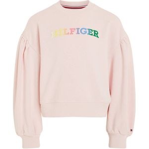 Tommy Hilfiger sweater met tekst zalmroze