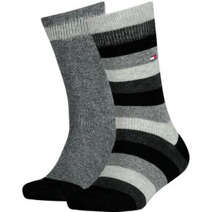 Tommy Hilfiger gestreepte sokken - set van 2 grijs