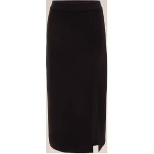 WE Fashion midi rok met split zwart