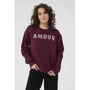 Kaffe - Kaelenora Sweatshirt - Rood - Geborduurd - Dames