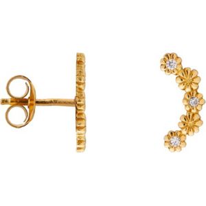 Label Kiki gold plated oorbellen Shiny Bloom