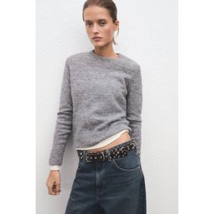 Mango gebreide trui grijs