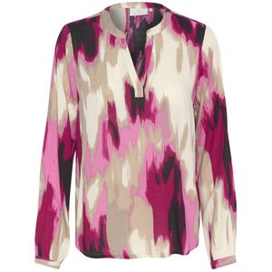 Kaffe top KAbeathe met all over print roze/beige