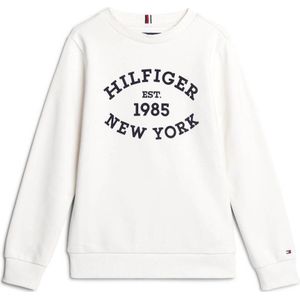 Tommy Hilfiger sweater met tekst donkerblauw