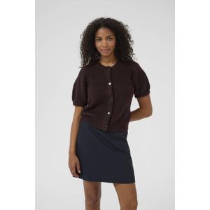 Kaffe - Gebreid Vest - Lichtgrijs - Met Wol