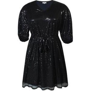 Zhenzi semi-transparante jurk met pailletten zwart