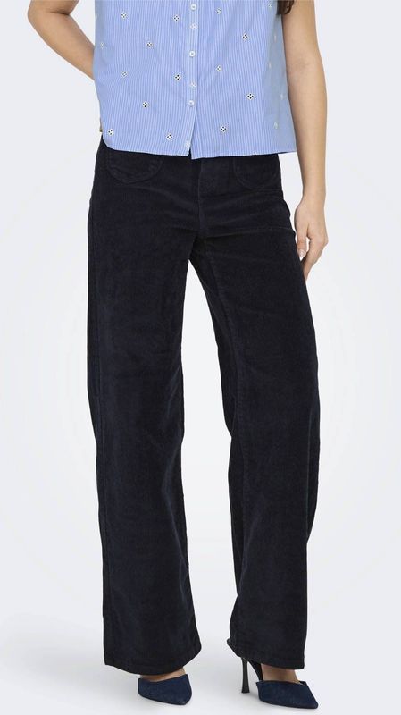 ONLY - ONLHOPE - Ribgebreide Broek - High Waist - Straight Model