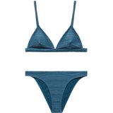 Mango Kids triangel bikini met lurex blauw