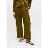 OBJECT regular waist casual broek olijfgroen