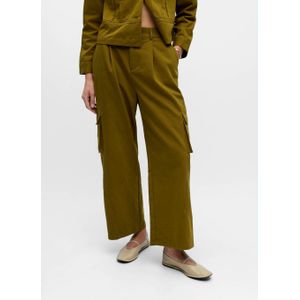 OBJECT regular waist casual broek olijfgroen