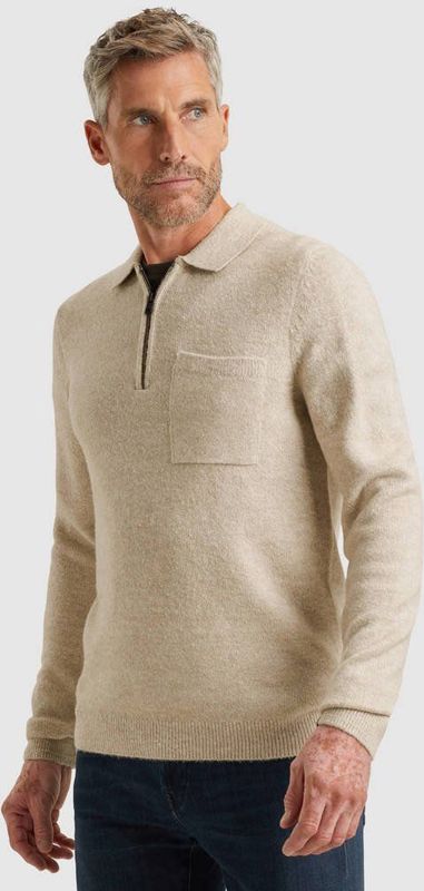 Vanguard - Rugby met Halve Rits - Off White - Heren