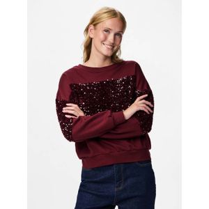 Pcnancy - Ls New Sweat - Bordeaux - Sweatshirt