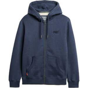 Superdry gemêleerd sweatvest met logo blauw