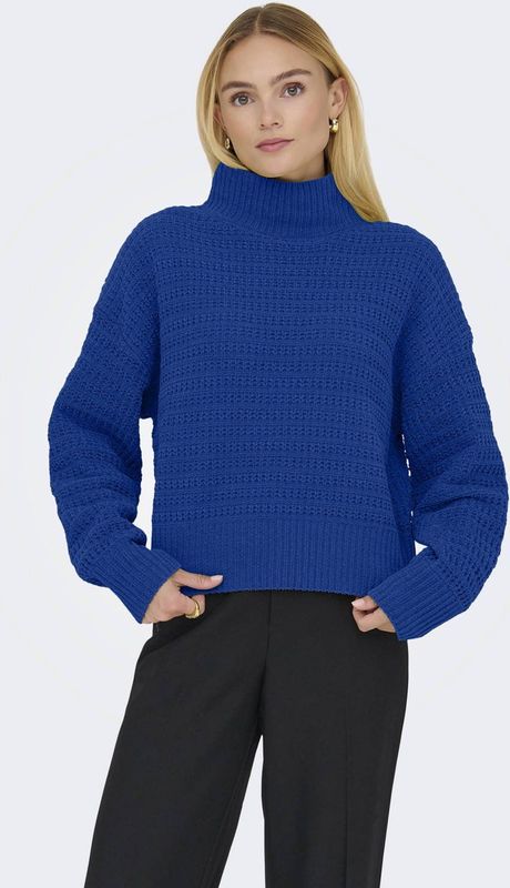ONLY - ONLGLOBE - Trui - Royal Blue - Knitwear - Lange Mouw