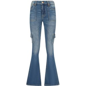 Raizzed high waist flared jeans Sunrise cargo medium blue denim