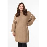 Zizzi gebreide jurk lichtbruin