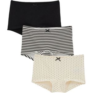 WE Fashion hipster - set van 3 zwart/beige