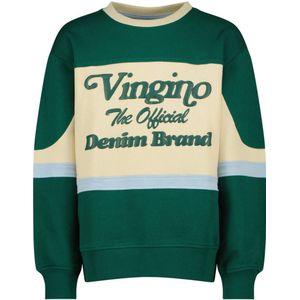 Vingino sweater Noan donkergroen/beige