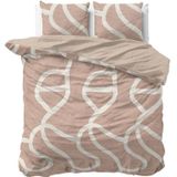 Sleeptime - Clay Contours - Dekbedovertrek - Perzikbruin - 240x200x220 + 2 Kussenslopen 60x70
