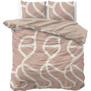 Sleeptime - Clay Contours - Dekbedovertrek - Perzikbruin - 240x200x220 + 2 Kussenslopen 60x70