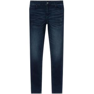 Rellix tapered fit jeans damaged dark denim