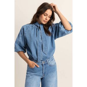 Expresso denim blouse medium blue denim