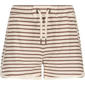 Like Flo gestreepte loose fit casual short bruin/ecru