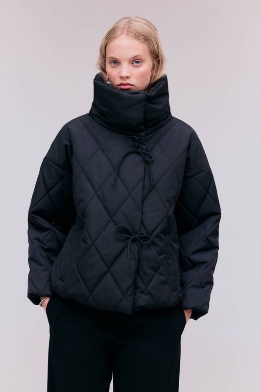 VILA - Gewatteerde Donsjas - Zwart - Polyester