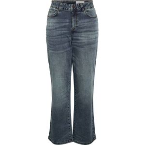 NOISY MAY Curve high waist wide leg jeans medium blue denim