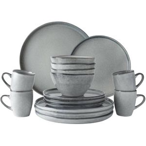 Dutch Rose Serenity - Dutch Rose Set 16 Delig Servies Grijs - Paasservies