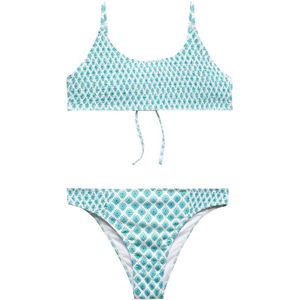 Mango Kids crop bikini lichtblauw/wit