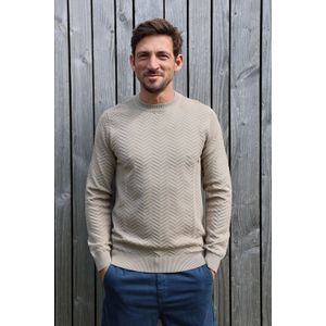 Kultivate trui gebreid lichtbruin