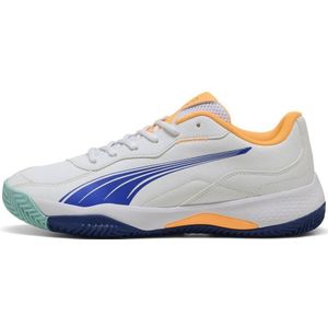 Puma NOVA Smash padelschoenen wit/blauw/geel