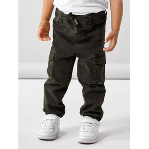 NAME IT MINI loose fit cargobroek NMMBEN donkergroen