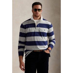 Polo Ralph Lauren Big & Tall regular gestreepte polo Plus Size donkerblauw