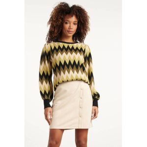 Smashed Lemon - Zigzag Top - Army en Zand - Dames