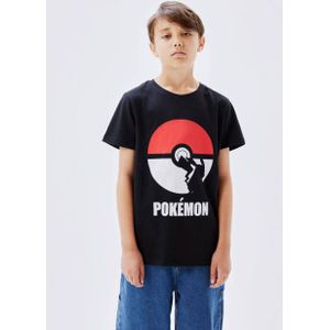 NAME IT KIDS Pokemon T-shirt NKMNABEL met printopdruk zwart