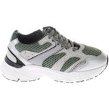 Hip - Chunky Sneakers - Groen/Zilver - Leren