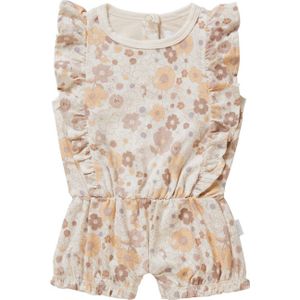 Noppies baby playsuit Connersville met all over print wit