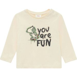 s.Oliver baby longsleeve met tekst ecru