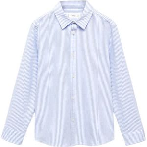 Mango Kids gestreepte blouse wit/blauw