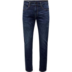 ONLY & SONS regular fit jeans ONSWEFT 6752 dark blue denim